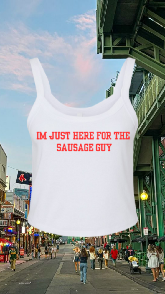 WHITE SAUSAGE GUY TANK
