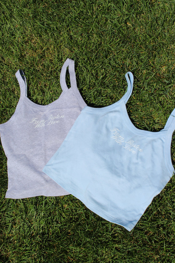 FROM BOSTON TANK HEATHER GRAY
