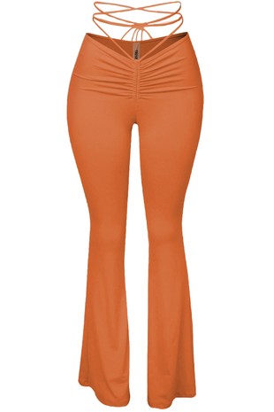 Adeline Tied up Pants- Rust