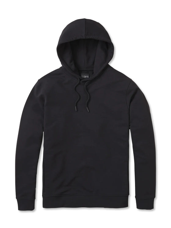 Hoodie Split Hem - Black